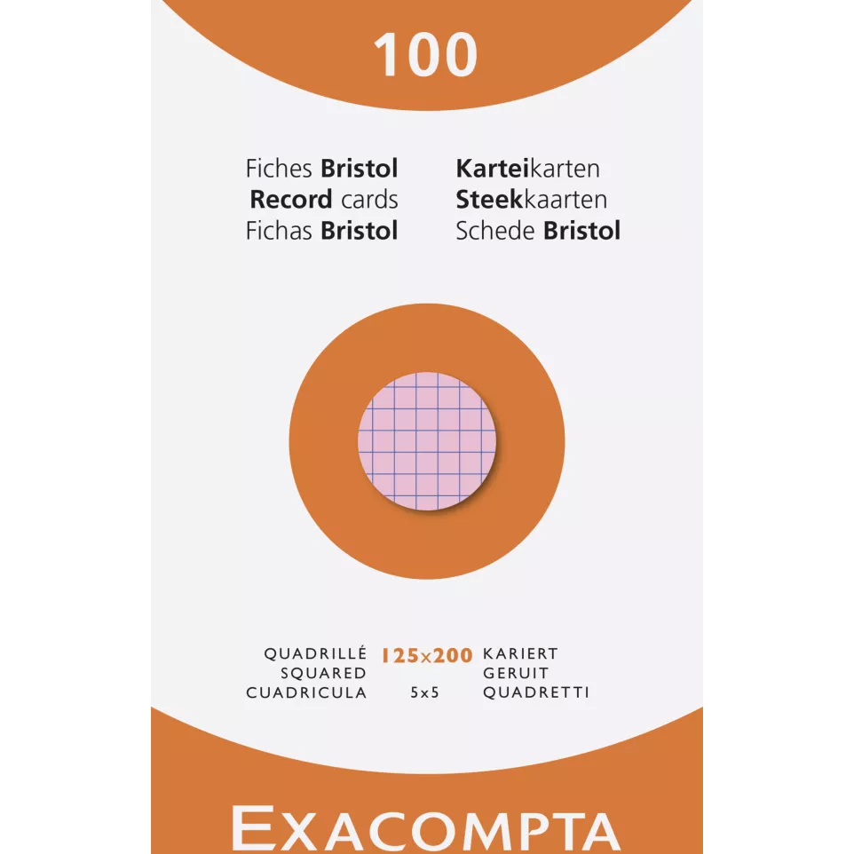Étui de 100 fiches - bristol...