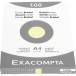 Étui de 100 fiches - bristol quadrillé 5x5 non perforé 210x297mm/ Pce