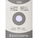 Pk 100 Exa Record Cards 210/297 Sq White/ Pc.