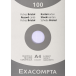 Pk 100 Exa Record Cards 210/297 Sq White/ Pc.