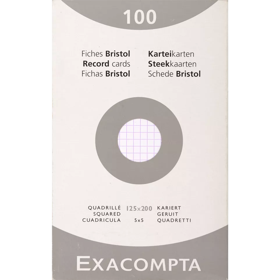 Pk 100 Exa Record Cards 125/200...