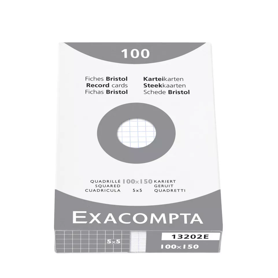 Pk 100 Exa Record Cards 100/150 Sq...