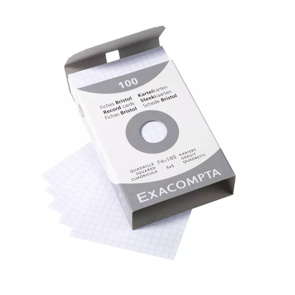 Record Cards Pack 100 White 74X105...
