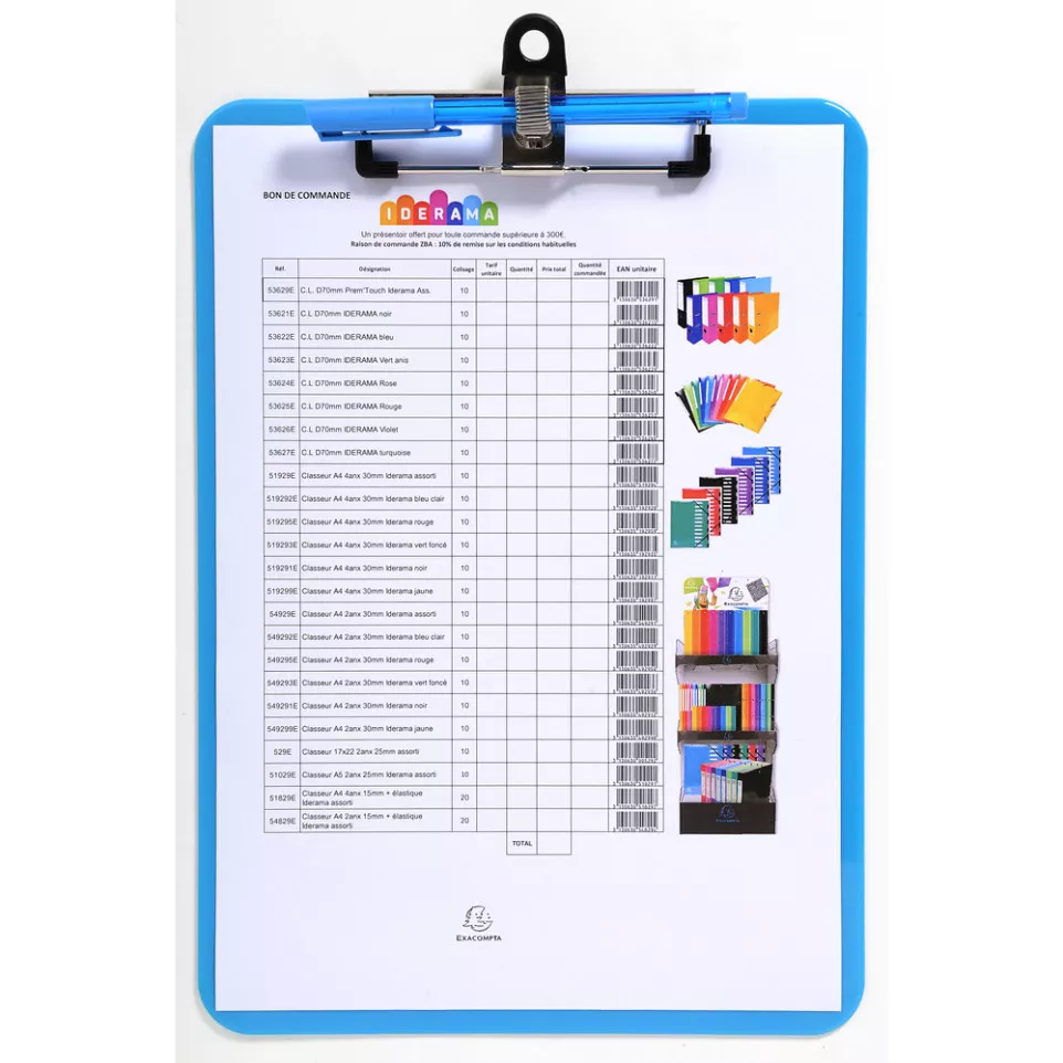 Iderama Clipboard Assorted/ Pc.