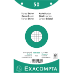 Pk50 Exa Rec Cards 12.5x20...