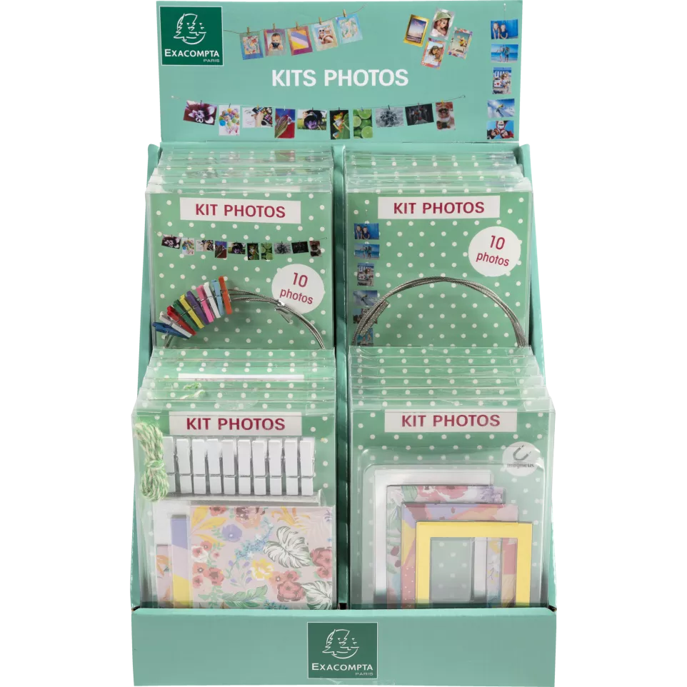 Filled photo kit display/ Pc.