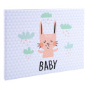 Fotoalbum 30p. wit 2-8,5x22cm BABY grijs/ St.