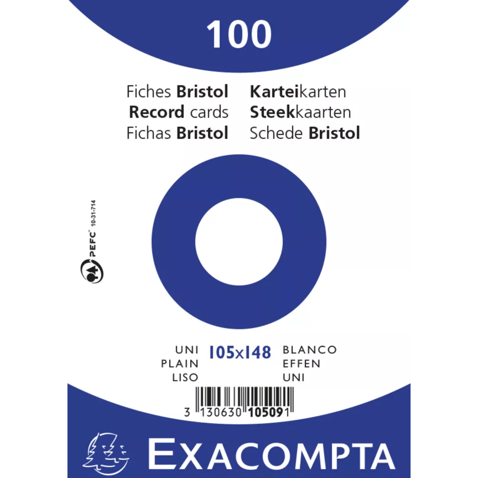 Pk100 Exa Rec Card 10.5x14.8 Plain...
