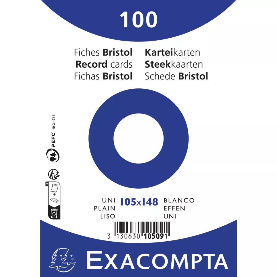 Pk100 Exa Rec Card 10.5x14.8 Plain...