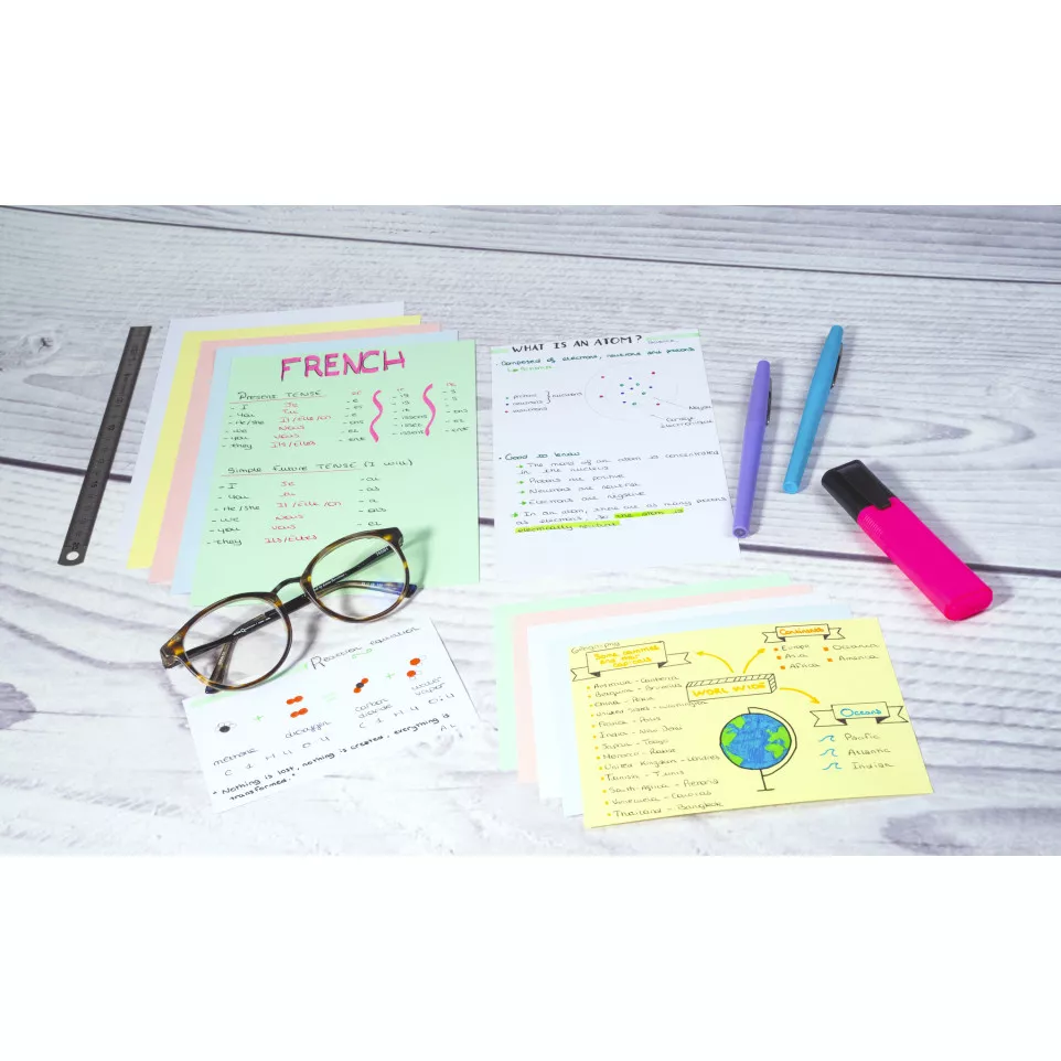 Paquet 100 fiches sous film - bristol...