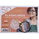 Pk50 Flashcards A6 lined 5 ass.colors/ Pc.