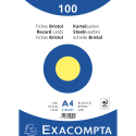 Pk100 Exa Rec Card 21x29.7cm Plain Blue/ Pc.