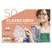 Pk50 Flashcards A6 lined 5 ass.colors/ Pc.