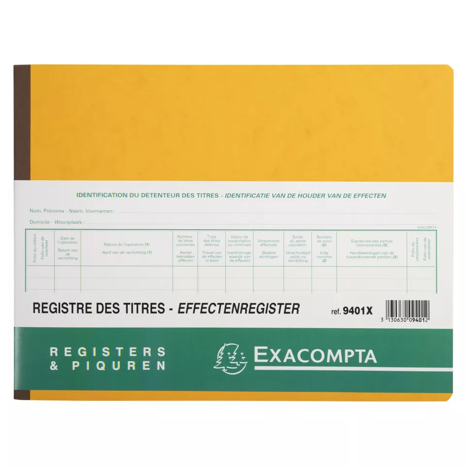 Piq. 24x32 effectenr-egister SRL-BV...