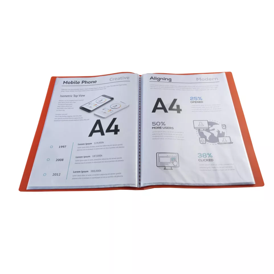 Showalbum  PP 40 tas A4 rood-/ St.