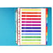 Intercalaires carte lustrée 225g 12 positions - format 24x32cm/ Pce
