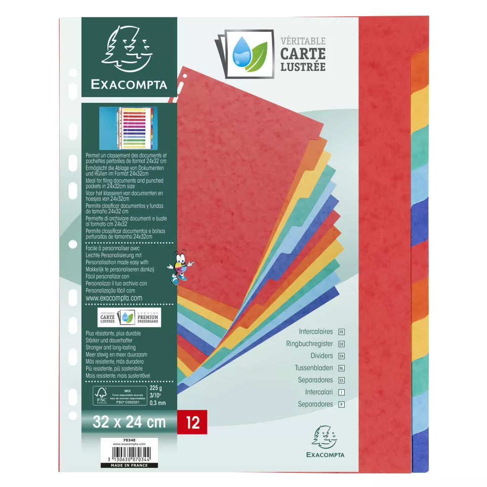 Divider Pressbd Lwght 32x24cm 12P/ Pc.