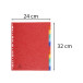 Tabbladen glanskarto-n 225g 24x32 12tabs/ St.