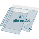 PK 10 Geperf tas PP glad 2xA4 / A3-/ St.