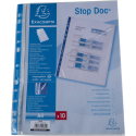 Sachet de 10 pochettes perforées Stop doc ouverture en coin - polypropylène lisse 6/100e - A4/ Pce