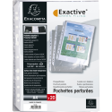 Sachet de 20 pochettes perforées pour classeur Exactive - polypropylène lisse 5,5/100e/ Pce