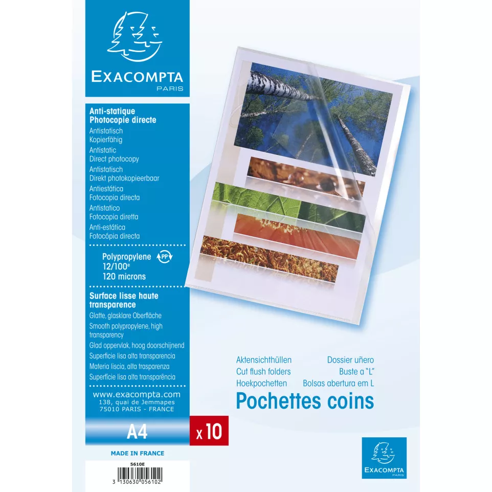 Pk 10 Cut Flush Fldr PP A4 0.12mm...