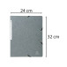 Elastomap glanskarto-n 400 z/ klep grijs/ St.