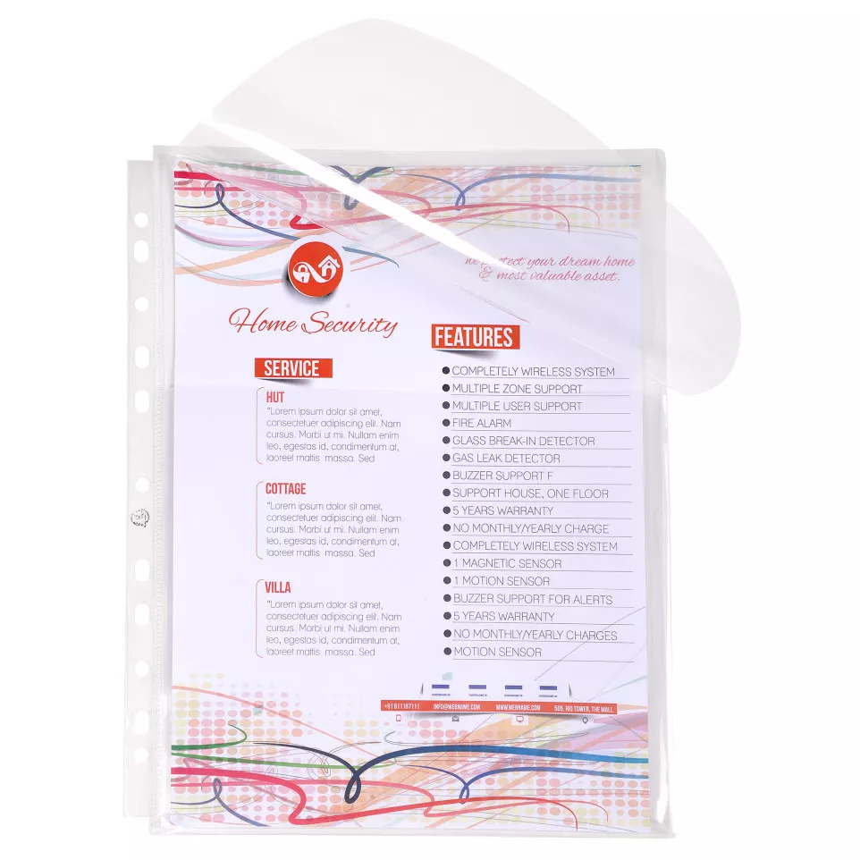 Top Expanding Pocket Punch W/Flap/ Pc.