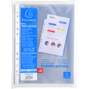 Sachet de 50 pochettes perforées polypropylène lisse 6/100e - A4/ Pce