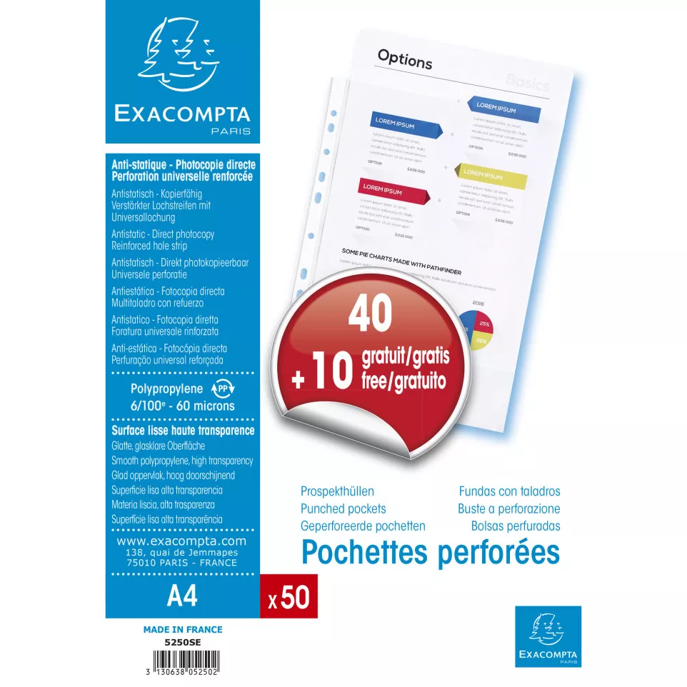 PK50 Geperf.tas glad PP 6/100 A4-/ St.