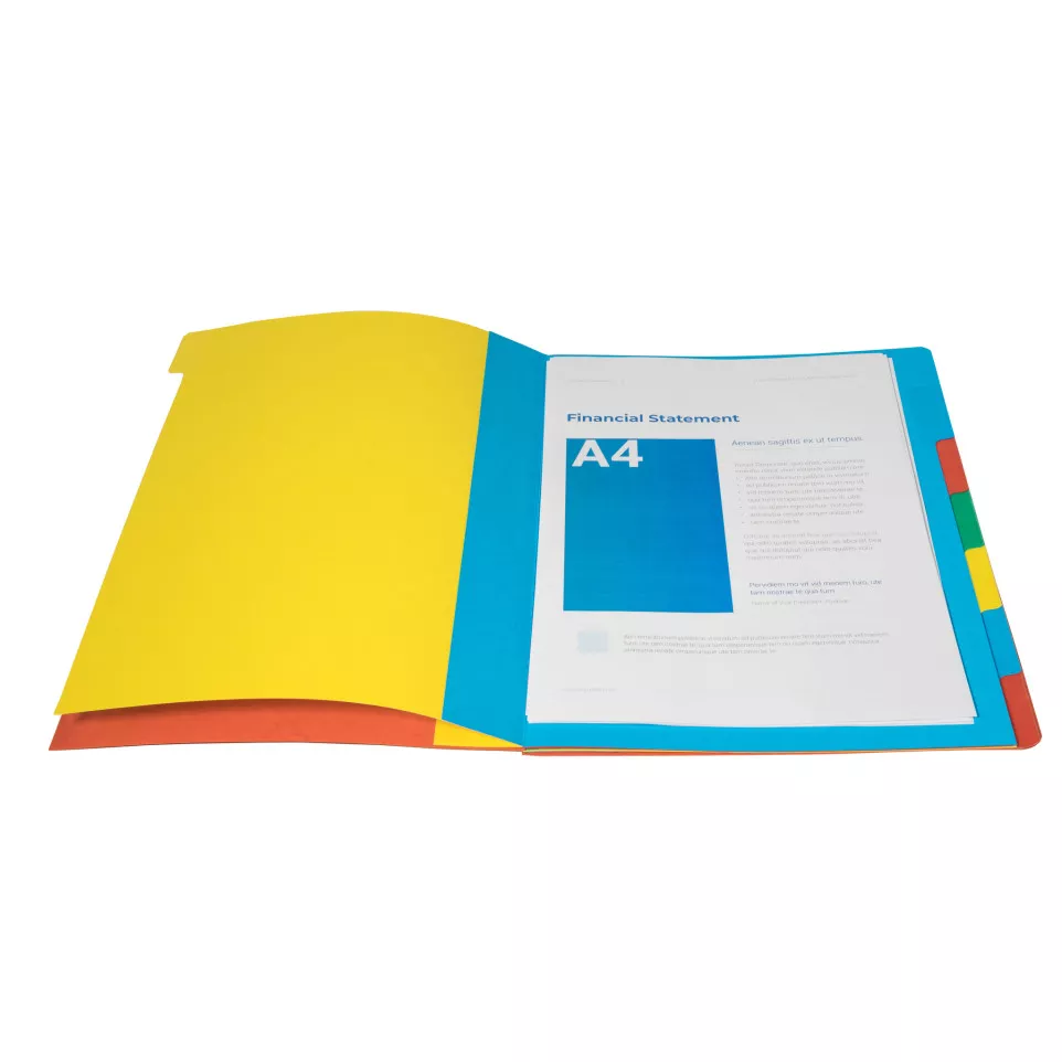 Sorteermap Harmonika 5 vak ass-/ St.