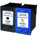 UPRINT PACK 2 CARTOUCHES REMANUFACTUREES HP 56/57-REMPLACE C6657AE/C6656AE N/CL (Compatible)