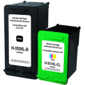 UPRINT PACK 2 CARTOUCHES REMANUFACTUREES HP 350/351XL SANS NIVEAU ENCRE-REMPLACE CB336EE/CB338EE N/C (Compatible)