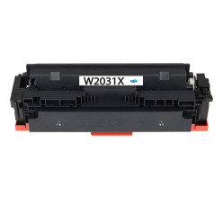 TONER COMPATIBLE HP 415X PUCE NEUVE AVEC NIVEAU-REMPLACE W2031X CYAN