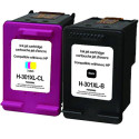 UPRINT PACK 2 CARTOUCHES REMANUFACTUREES HP 301XL-REMPLACE CH563EE/CH564EE N/CL (Compatible)