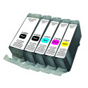UPRINT PACK 5 CARTOUCHES REMANUFACTUREES CANON PGI520/CLI521 N/N/C/M/J (Compatible)