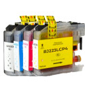 PACK 4 CARTOUCHES COMPATIBLE BROTHER LC223 N/C/M/J
