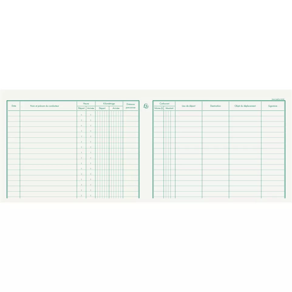 Carnet Suivi des déplacements-/ St.
