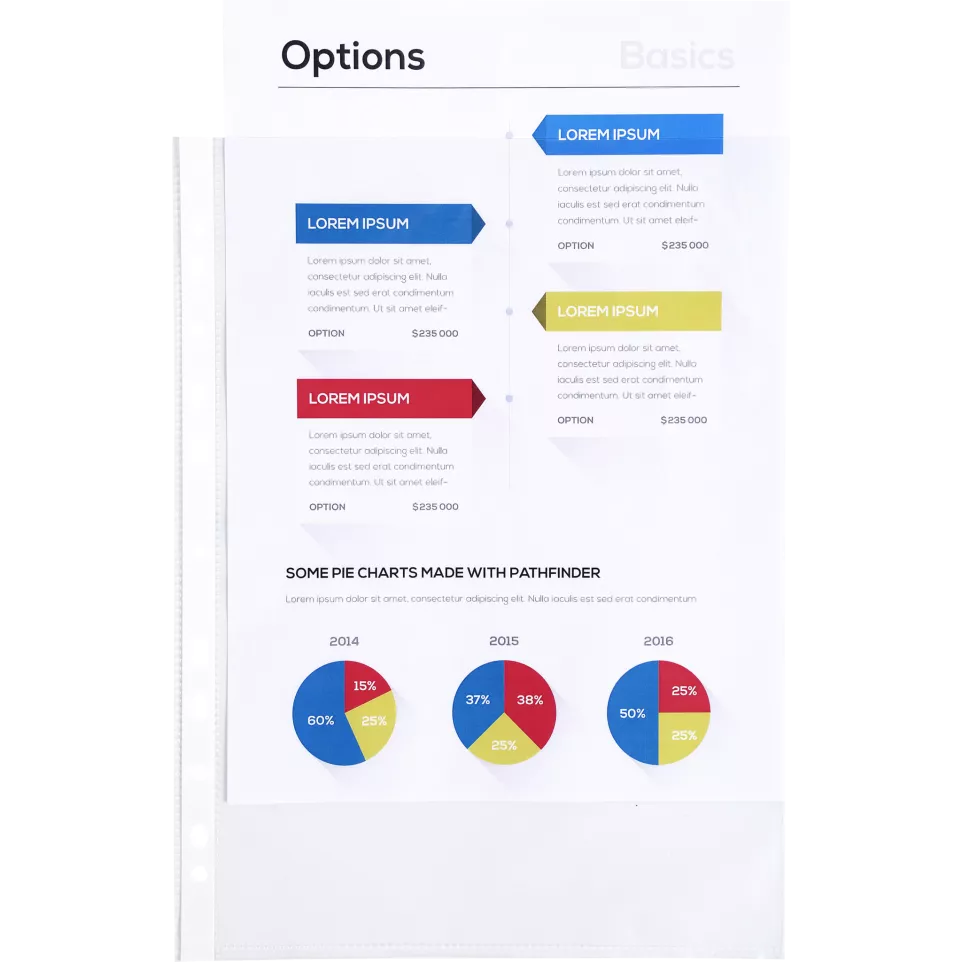 Punched Pockets Bag of 10 A4 6/100/ Pc.