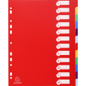 Intercalaires polypropylène opaque semi rigide 12 positions - A4 maxi/ Pce