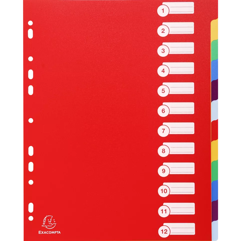 Dividers PP A4+ 0.3mm 12 Part/ Pc.