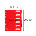 Tabbladen  PP opaak A4+ 6 tabs ass-/ St.