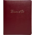 Livre d'or Cuir Alpille 140 pages ivoire - 26x22cm vertical/ Pce