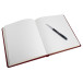 Gastenboek Alpille 2-6x22cm 140bl rood/ St.