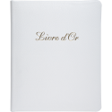 Livre d'or Cuir Alpille 140 pages ivoire - 26x22cm vertical/ Pce