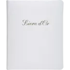 Livre d'or Cuir Alpille 140 pages ivoire - 26x22cm vertical/ Pce