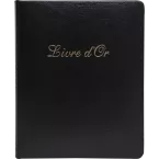 Livre d'or Cuir Alpille 140 pages ivoire - 26x22cm vertical/ Pce