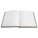 Gastenboek Alpille 2-6x22cm 140bl zwart/ St.