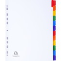 Divider A4+ 160g 12P White/ColouRed/ Pc.