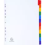 Divider A4+ 160g 12P White/ColouRed/ Pc.